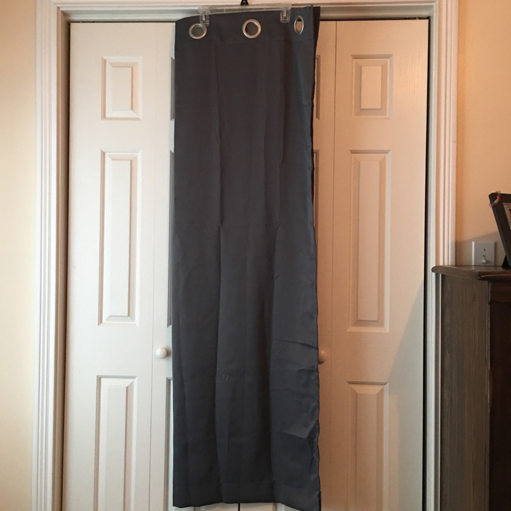 Grey sun blocking curtains. 2panels. 45x64
